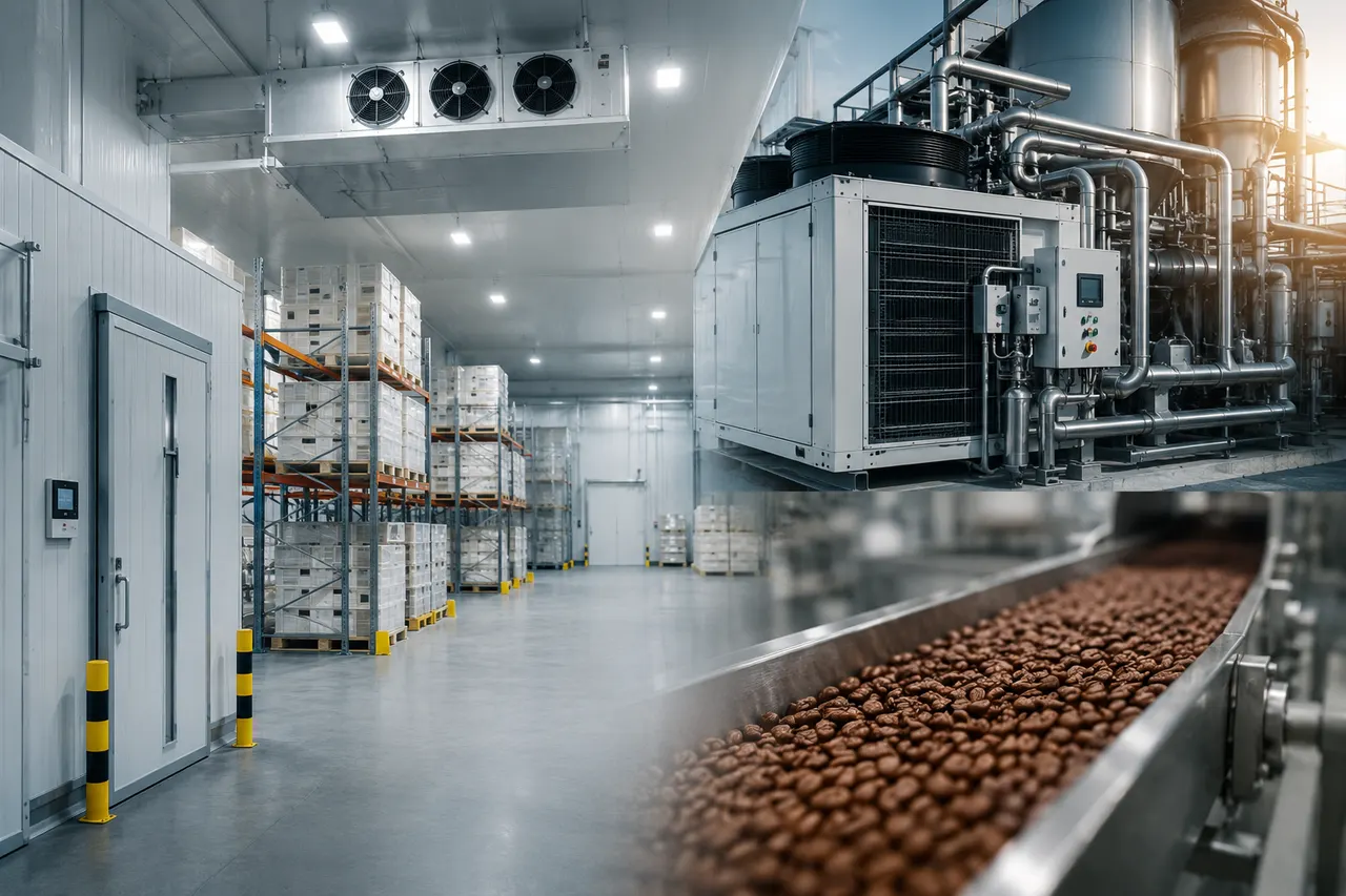 Cámara frigorífica y planta de proceso